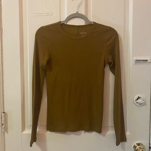 Everlane Pima Micro-rib Long-Sleeve Crew